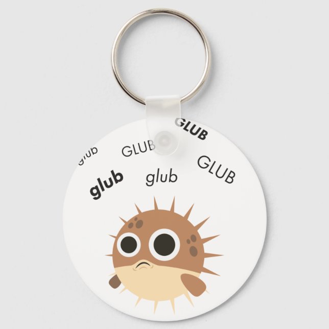 Llavero Emoji Glub Blowfish Cute (Anverso)