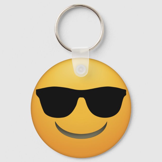 Llavero Emoji Guay Key-chain con gafas de sol. (Anverso)