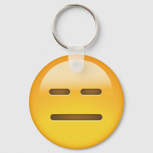 Llavero Emoji inexpresiva de la cara