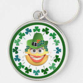 Llavero Emoji irlandesa con anillo de claves Shamrock