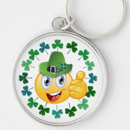 Llavero Emoji irlandesa con Shamrock