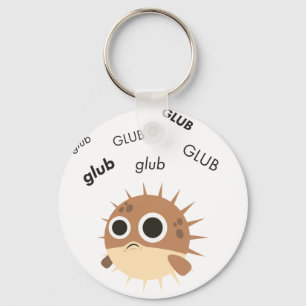 Llavero Emoji linda del Blowfish de Glub