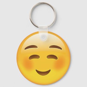 Llavero Emoji sonriente blanca de la cara