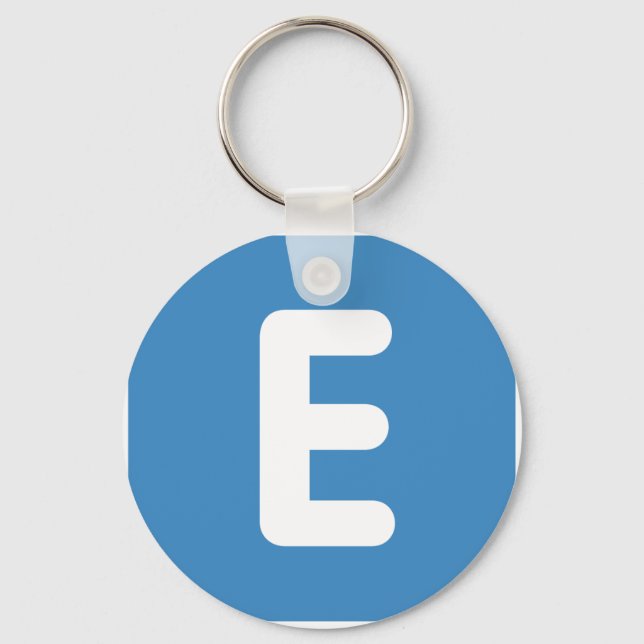 Llavero emoji Twitter - Letra E (Anverso)
