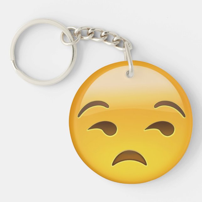 Llavero Emoji Unamused de la cara (Frente)