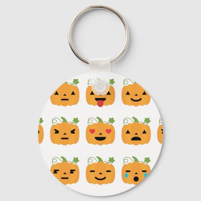 Llavero emojis de calabaza de halloween (Anverso)