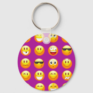 Llavero emojis moradas