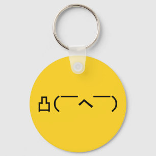 Llavero Emoticon japonés Kaomoji enojado del dedo medio de