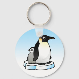 Llavero Emperador Pingüino con Chick