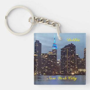 LLAVERO EMPIRE STATE BUILDING IN BLUE PERSONALIZADO