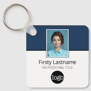Llavero Empleado personalizado - Foto, código de barras, l