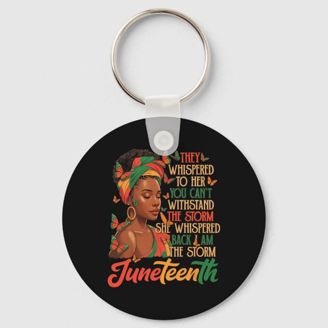 Llavero Empoderamiento de mujeres negras de Juneteenth Mes (Anverso)