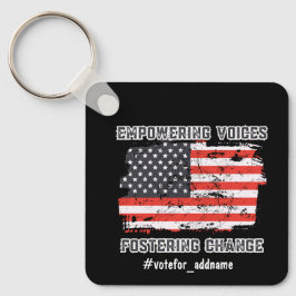 Llavero Empoderando las voces 2024 en las elecciones presi