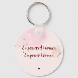 Llavero Empowered Women Empower Women Pink Watercolor Chic