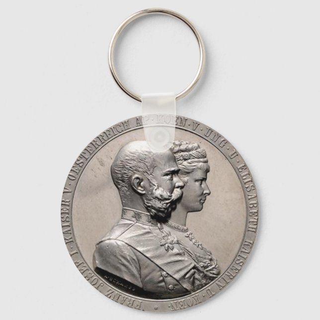 Llavero Empress Elisabeth de Austria Sissi y la moneda del (Anverso)