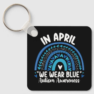 Llavero En abril llevamos azul conciencia del autismo arco