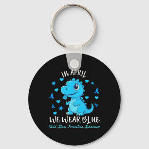 Llavero En Abril Usamos Abuso Azul Infantil Pr