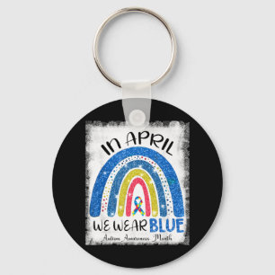 Llavero En abril usamos azul, mes de concientización sobre