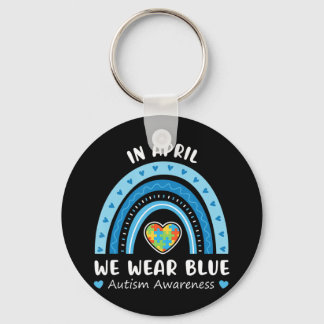 Llavero En abril usamos camisa azul es el regalo perfecto 