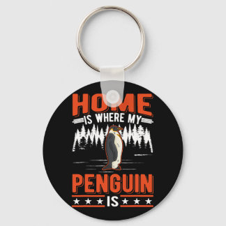 Llavero En casa es donde mi pingüino es pingüino 28