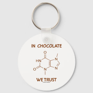 Llavero En Chocolate confiamos (Molécula de Theobromine)