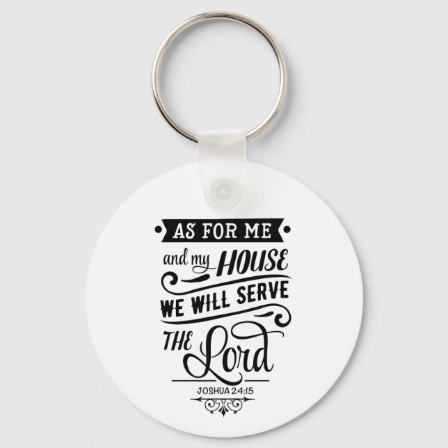 Llavero En Cuanto A Mí Y A Mi Casa (Anverso)