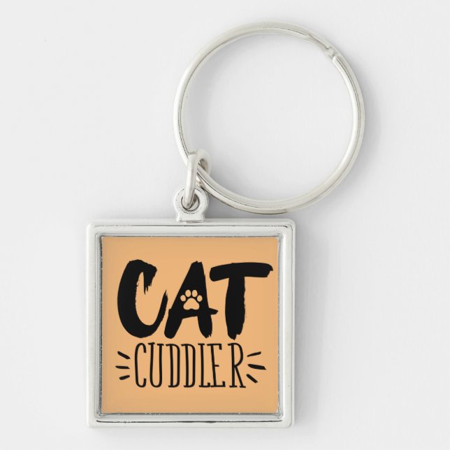 Llavero en Cuddler Happy Cuddler Aesthetic Cat Pictures (Frente)
