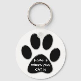 Llavero En el hogar es donde su CAT es Key Ring