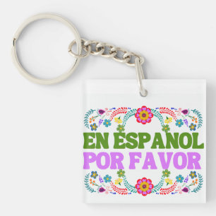 Llavero En Español Por Favor, Maestro Español De Regalos