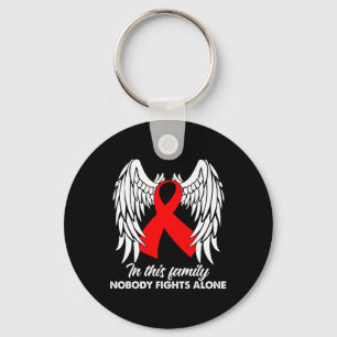 Llavero En Esta Familia Nadie Lucha Solo Cáncer de Sangre