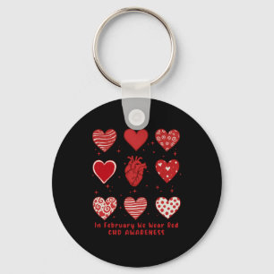 Llavero En Febrero Usamos Red Chd Awareness Heart Diseas