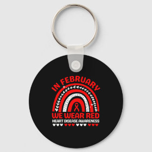 Llavero En febrero usamos rojo Conciencia de la enfermedad