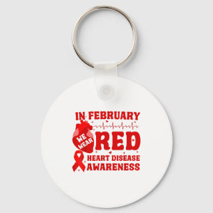 Llavero En febrero usamos rojo Conciencia de la enfermedad