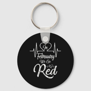 Llavero En Febrero Usamos Rojo Para La Enfermedad Cardíaca