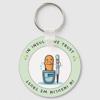 Llavero En Insulina Confiamos - Funny Diabetes Keychain
