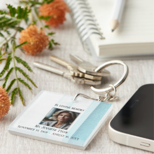 Llavero En la amorosa memoria azul Funeral Keychain