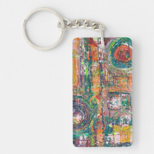 Llavero En la cadena de claves de cuero