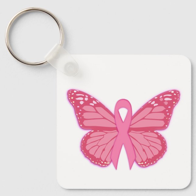 Llavero En La Mariposa Rosa (Anverso)