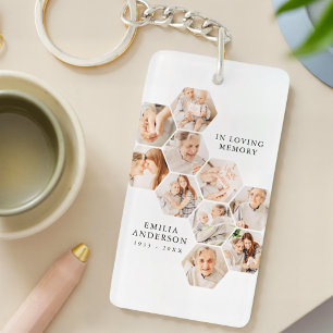 Llavero En la memoria amorosa Collage de fotos moderno