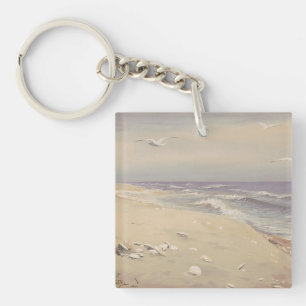Llavero En la playa (1879) - Arte costero vintage