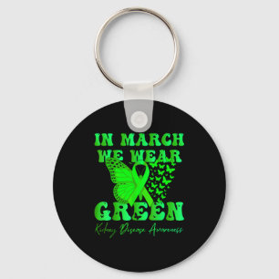Llavero En marzo usa verde conciencia de la enfermedad ren