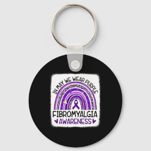 Llavero En Mayo Usamos Conciencia De La Fibromialgia Púrpu