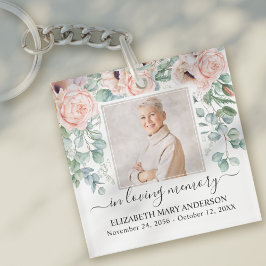 Llavero En memoria amorosa Foto Memorial floral de Peony R