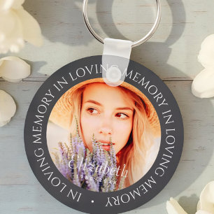 Llavero En Memoria Amorosa Simple Moderno Foto Personaliza