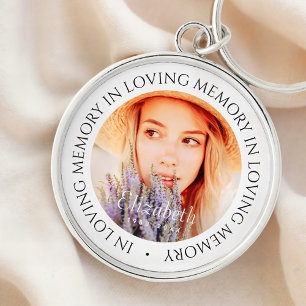 Llavero En Memoria Amorosa Simple Moderno Foto Personaliza