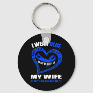 Llavero En memoria de mi esposa ALOPECIA AWRENESS