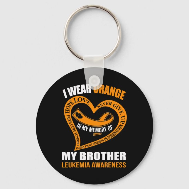 Llavero En memoria de mi hermano LEUKEMIA CONCIENCIA (Anverso)