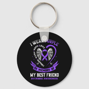 Llavero En Memoria De Mis Mejores Awarenes De Sobredosis D