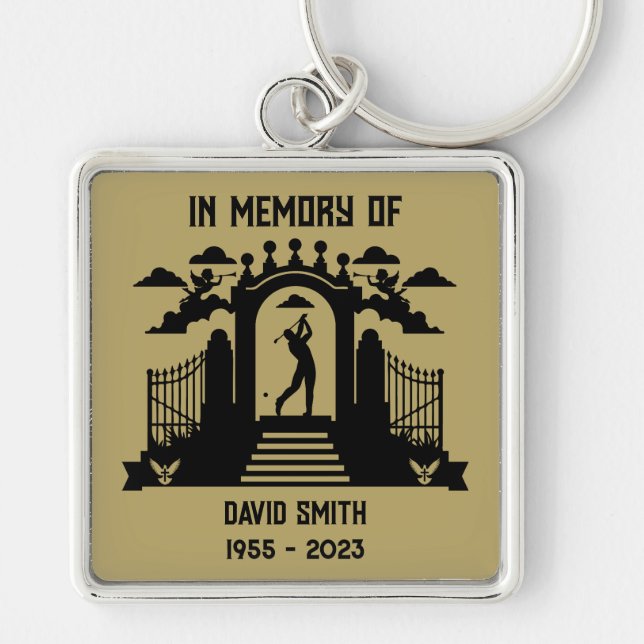 Llavero En Memoria De Un Funeral De Golfers (Frente)