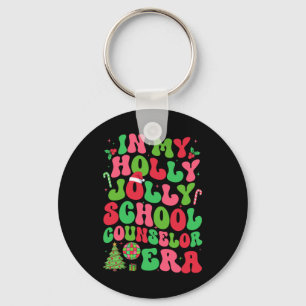 Llavero En mi era de consejero escolar Holly Xmas Jolly